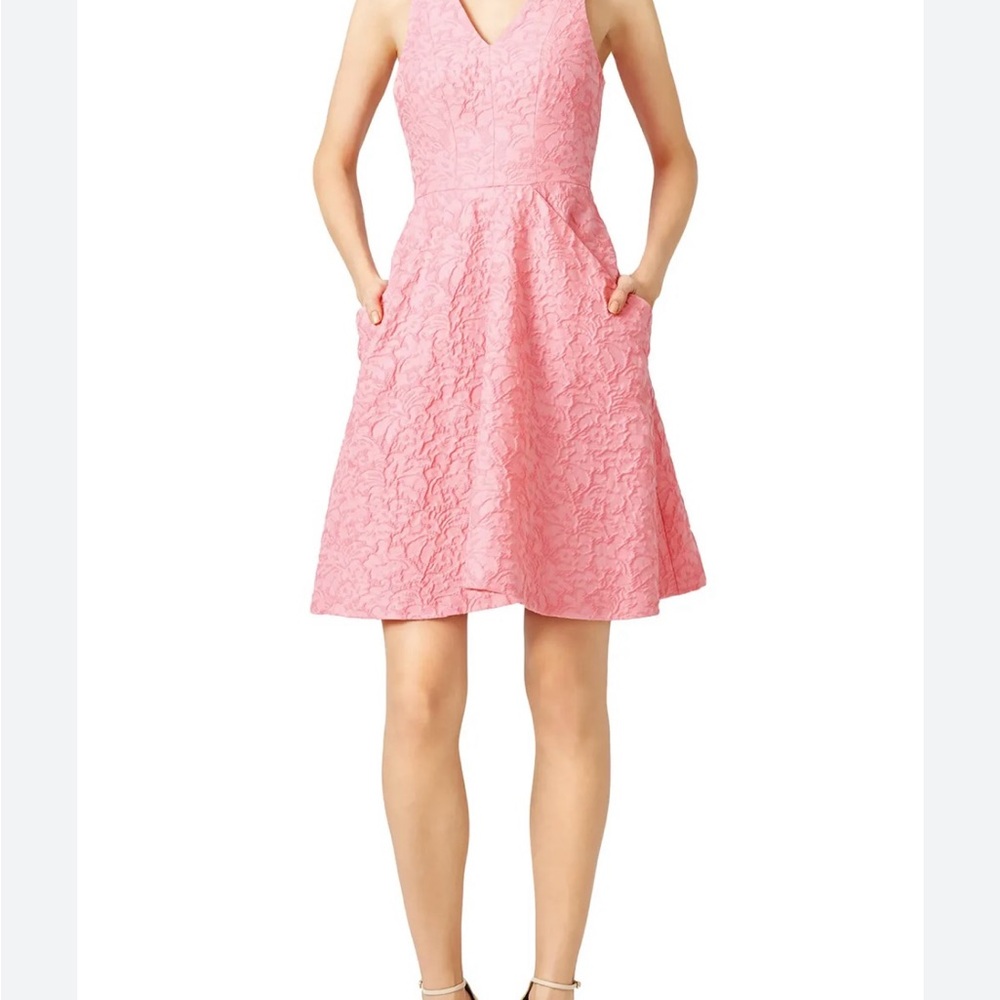 Yoana Baraschi Pink A-Line V-Neck Sundress